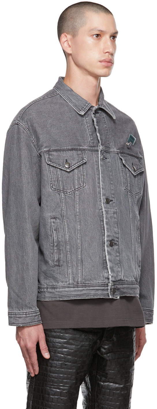 Song For The Mute Gray Worker Denim Jacket, $1,125 | SSENSE | Lookastic