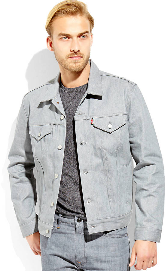 levis grey denim jacket