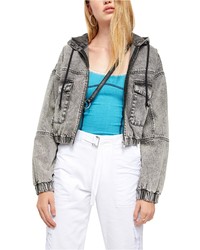 BDG Urban Outfitters Hooded Crop Denim Jacket