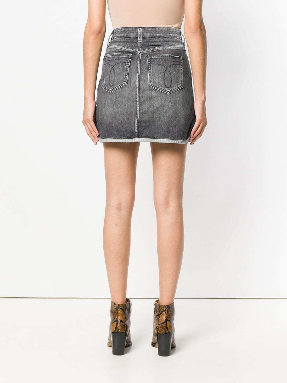 Calvin Klein Jeans A Line Denim Mini Skirt, $99