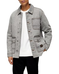 Grey Denim Shirt Jacket