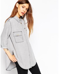 Asos Collection Denim Gray Slouch Shirt