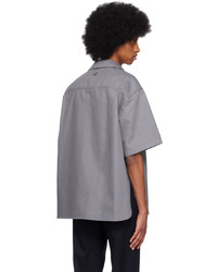 Wooyoungmi Gray Patch Pocket Denim Shirt