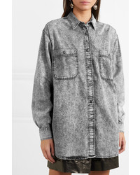 Isabel Marant Lynton Oversized Stonewashed Denim Shirt