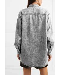 Isabel Marant Lynton Oversized Stonewashed Denim Shirt
