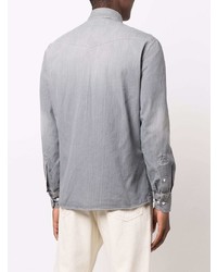 Brunello Cucinelli Stonewashed Long Sleeve Denim Shirt