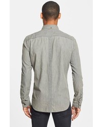 7 For All Mankind Trim Fit Denim Chambray Oxford Sport Shirt
