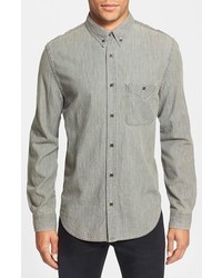 7 For All Mankind Trim Fit Denim Chambray Oxford Sport Shirt
