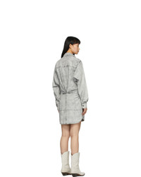 Isabel Marant Etoile Grey Denim Inaroa Shirt Dress