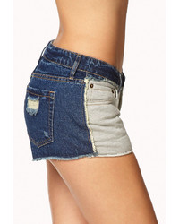 Forever 21 Heathered Front Denim Cut Offs