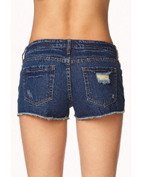 Forever 21 Heathered Front Denim Cut Offs