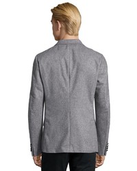 Gucci Grey Wool Blend Double Breasted 6 Button Front Blazer