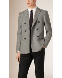 Burberry Slim Fit Wool Half Canvas Jacket
