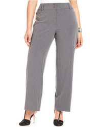 Amy Byer Agb Plus Size Gray Stretch Suiting Pants