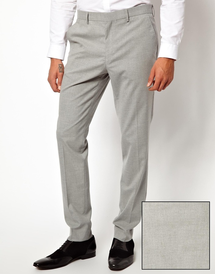 grey suit pants