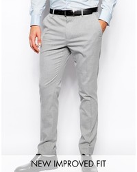 Asos Brand Skinny Fit Suit Pants In Gray