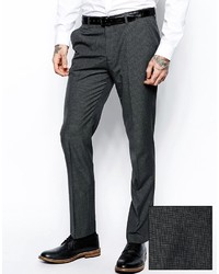 Asos Brand Slim Fit Suit Pants In Gray Dogstooth