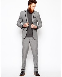 Asos Brand Slim Fit Suit Pants In Mini Check
