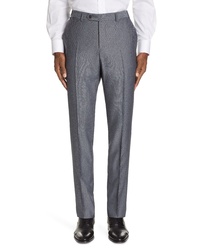 Canali Classic Fit Solid Wool Mohair Trousers