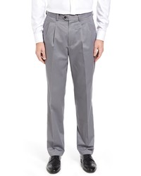 Nordstrom Men's Shop Classic Smartcare Supima Cotton Pleated Dress Pants