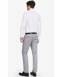 Express Light Gray Oxford Cloth Innovator Suit Pant