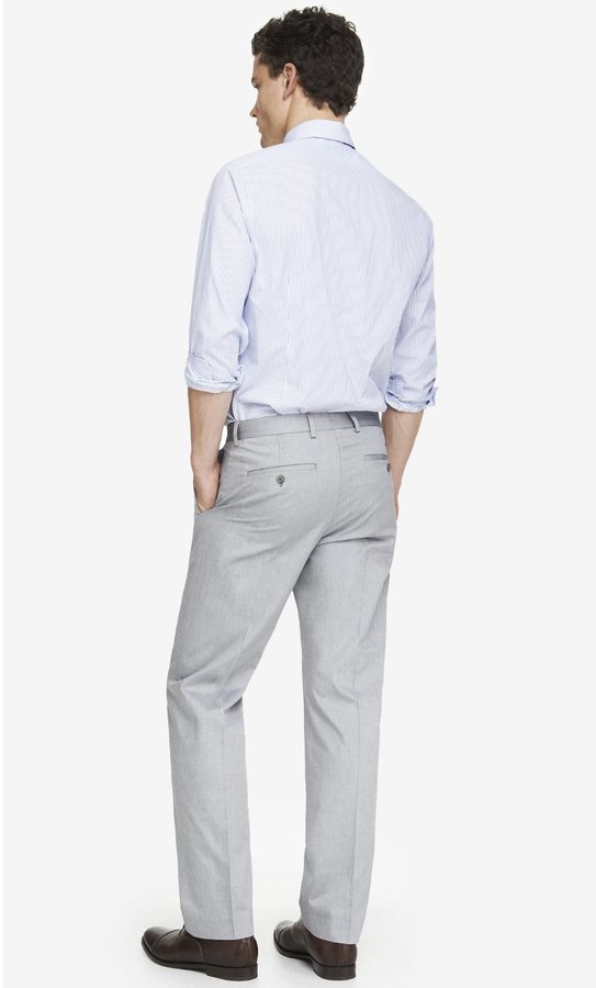 Express Modern Producer Oxford Cloth Light Gray Suit Pant, $88, Express