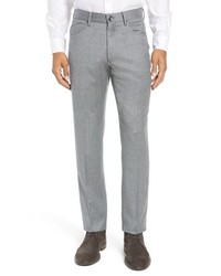 Incotex Five Pocket Solid Wool Trousers