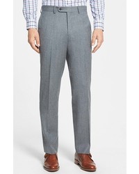 Linea Naturale Flat Front Wool Flannel Trousers
