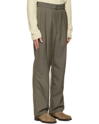 Lemaire Gray Loose Pleated Trousers