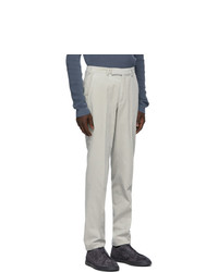Ermenegildo Zegna Grey Corduroy Trousers