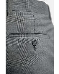 Topman Grey Glen Plaid Slim Fit Suit Trousers