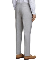 Brooks Brothers Grey Linen And Cotton Dress Trousers