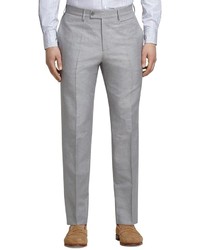 Brooks Brothers Grey Linen And Cotton Dress Trousers