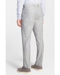 Topman Grey Skinny Fit Oxford Suit Trousers