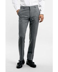 Topman Grey Skinny Fit Suit Trousers