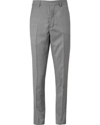Ami Grey Slim Fit Wool Suit Trousers