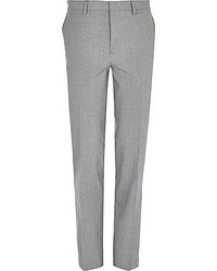 River Island Grey Slim Suit Pants