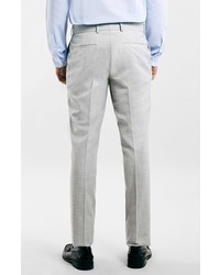 Topman Light Grey Skinny Fit Suit Trousers