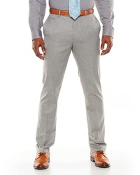 Marc Anthony Slim Fit Herringbone Gray Suit Pants