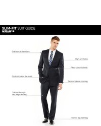 Marc Anthony Slim Fit Plaid Gray Suit Pants