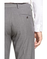 Nordstrom Shop Slim Fit Wool Blend Flat Front Pants