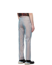 Givenchy Orange And Grey Iridescent Skinny Trousers