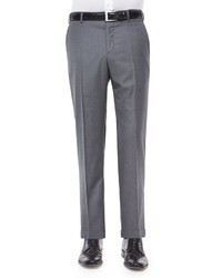 Zanella Parker Platinum Flat Front Super 150s Trousers Grey