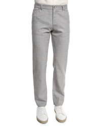 Brunello Cucinelli Rustic Five Pocket Wool Pants Light Gray