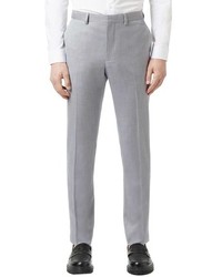 Topman Skinny Fit Crosshatch Suit Trousers