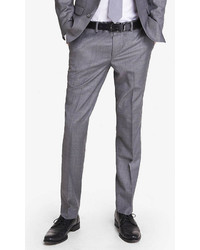 Express Skinny Innovator Micro Twill Gray Suit Pant