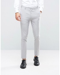 Asos Skinny Suit Pants In Ice Gray