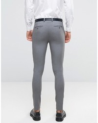 Asos Super Skinny Suit Pants In Gray