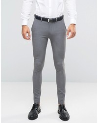 Asos Super Skinny Suit Pants In Gray