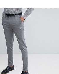 ASOS DESIGN Tall Skinny Smart Trousers In Grey